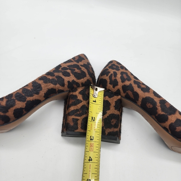 1. State Saffy 2 Genuine Cow Hair Leopard Print Block Heel Pump Size 6 - Picture 10 of 10